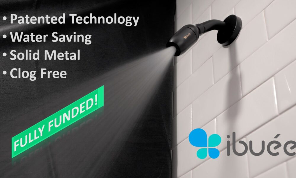 Revolutionary iBuee RainStorm Shower Head, Solid Metal, Save Water