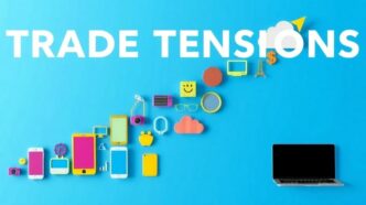 Colorful tech icons indicating growth in the industry.