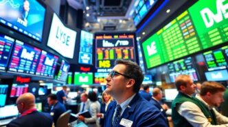 Traders celebrate a rally in tech stocks on the floor.