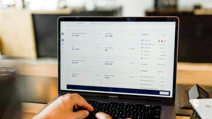 person using MacBook pro