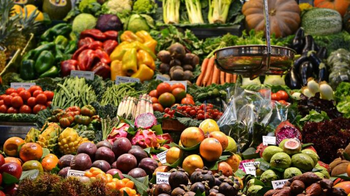 assorted fruits at the market
