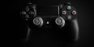 black sony ps 4 game controller