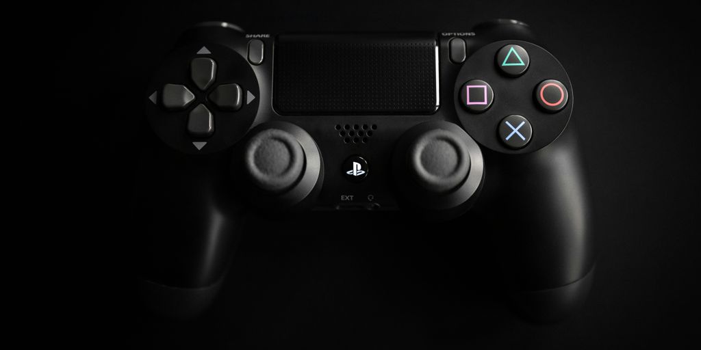 black sony ps 4 game controller