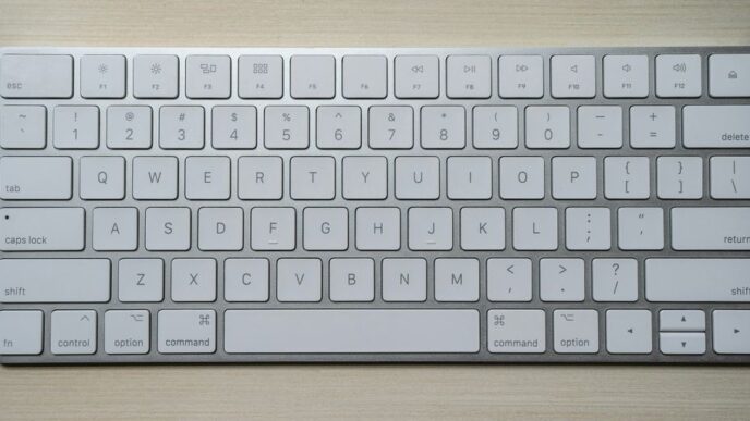 silver and white computer keyboard