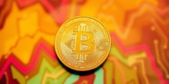 Golden Bitcoin coin shining brightly, symbolizing market optimism.