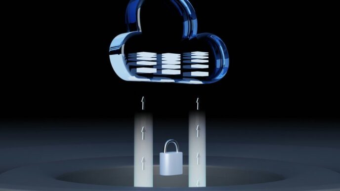 a blue and white logo