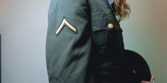 a person wearing a black jacket