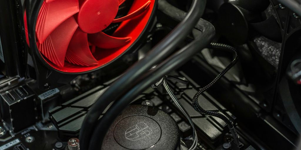black CPU cooling system