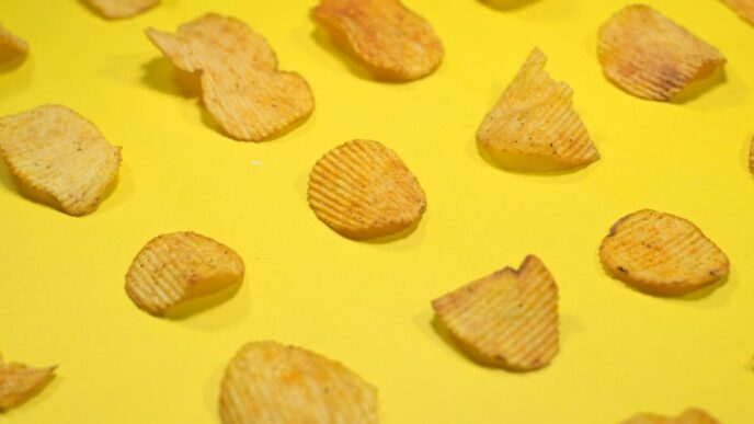 brown cookies on yellow surface