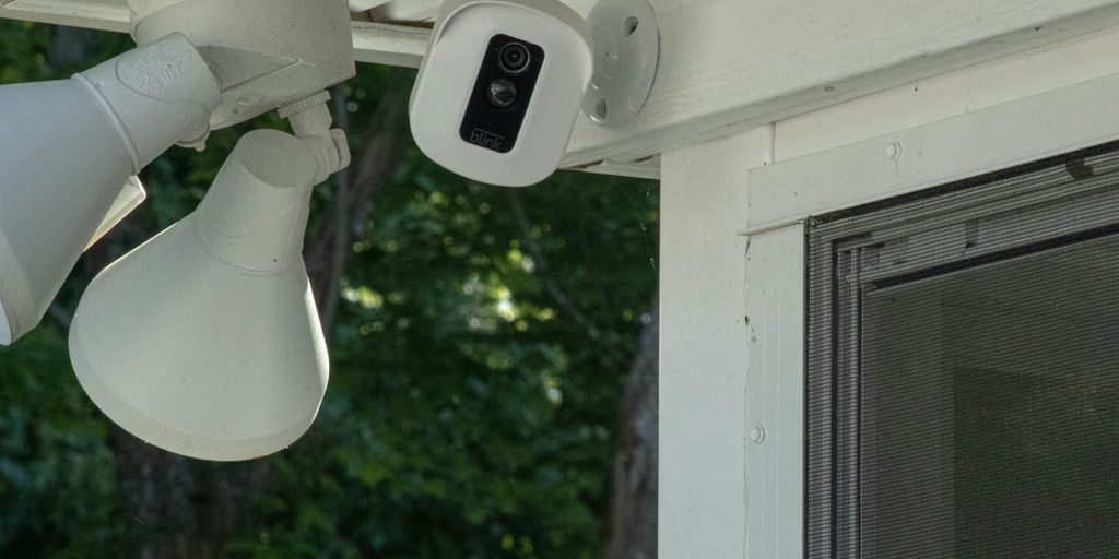 white and black security camera