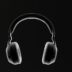 a pair of headphones on a black background