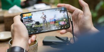 person playing PUBG mobile