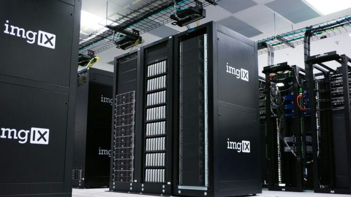 img IX mining rig inside white and gray room