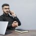 a man talking on the phone