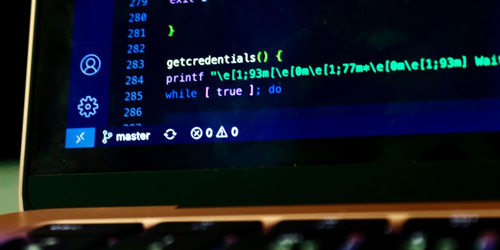 a computer screen with a blue background