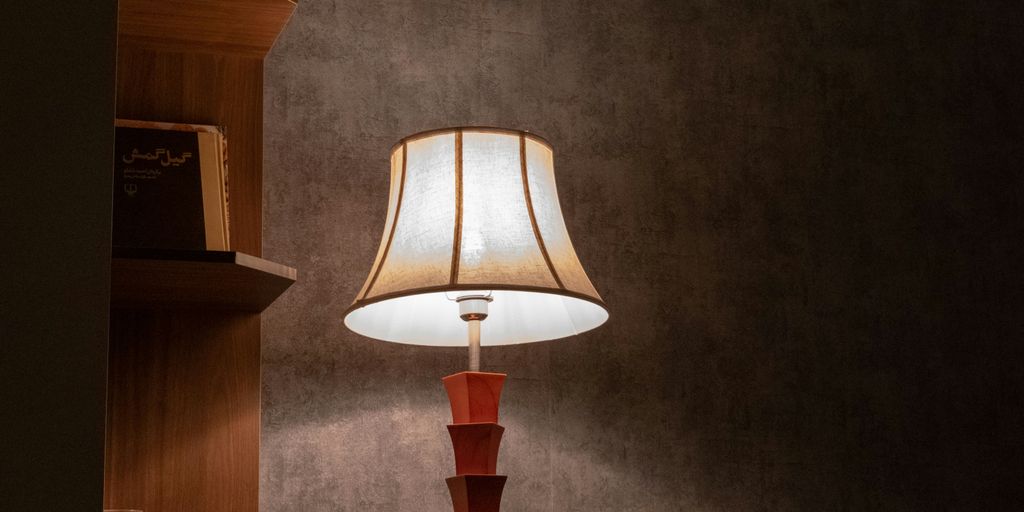 a lamp on a table