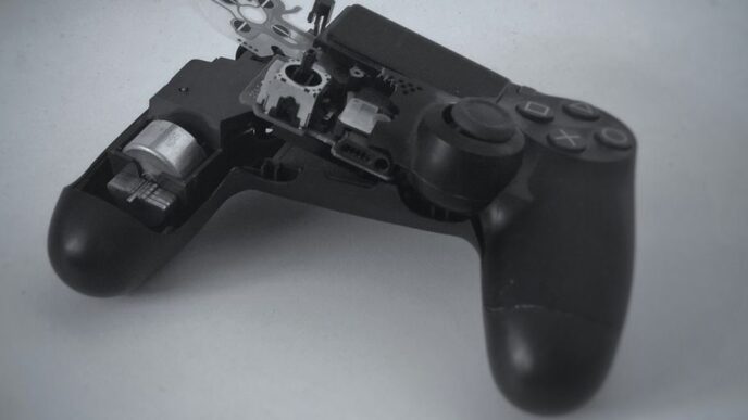black sony ps 4 game controller