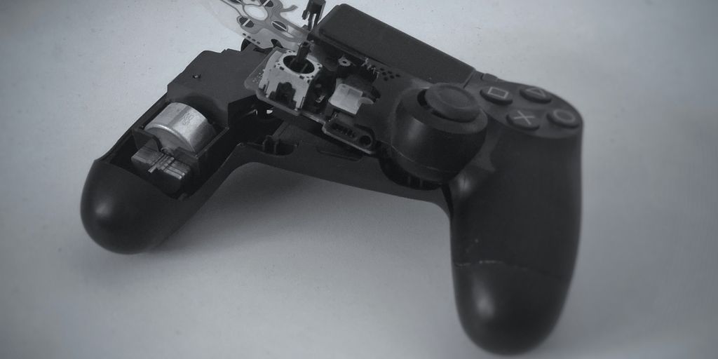 black sony ps 4 game controller