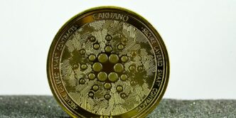 a close up of a coin on a table