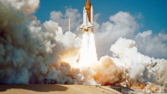 Space Shuttle Challenger launches from Kennedy Space Center