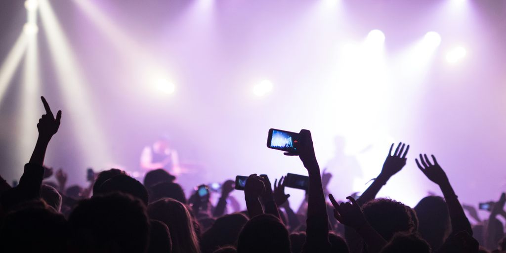 group of people enjoying concert