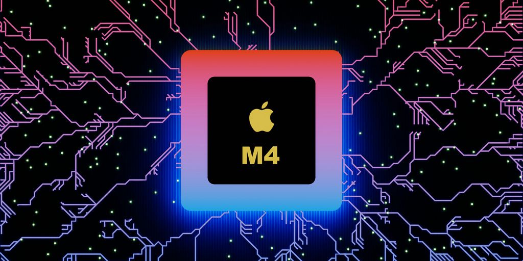 an apple m4 processor in front of a computer circuit
