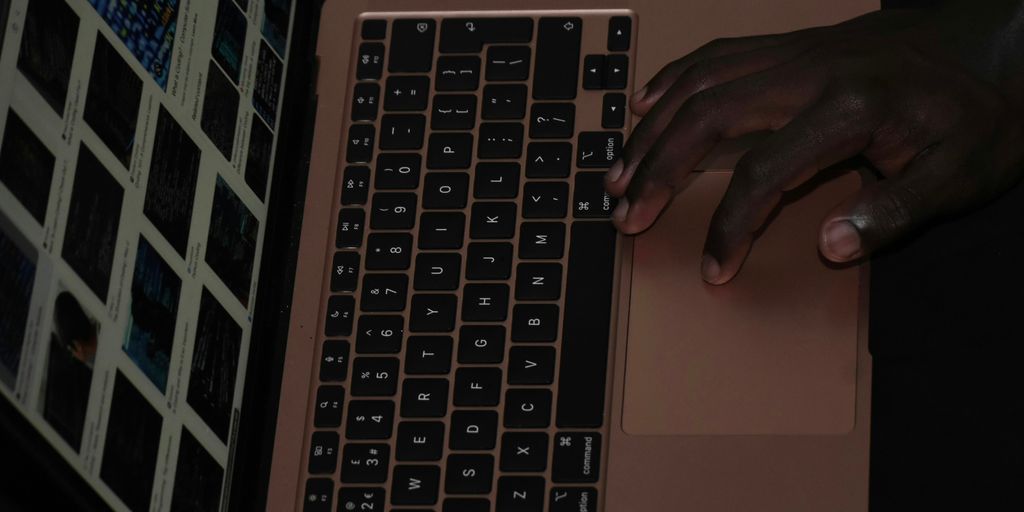 a person using a laptop