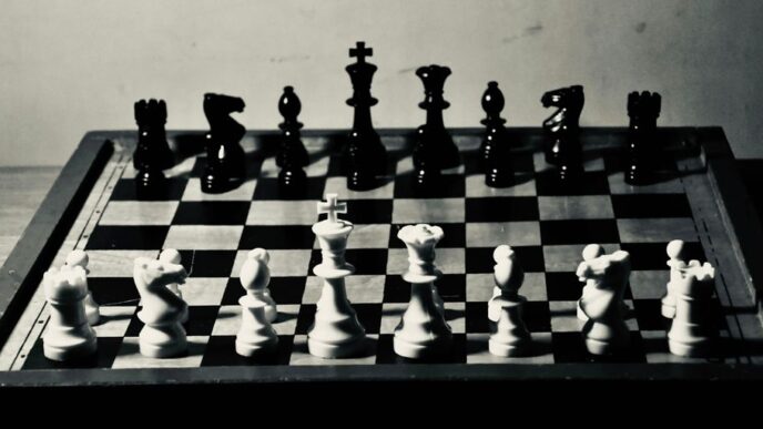 a chess board with a chessboard