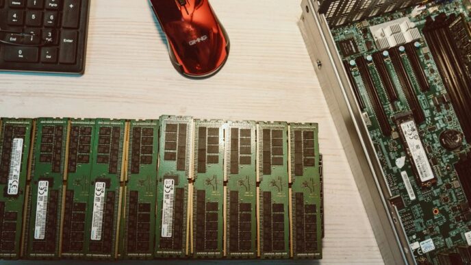 Ram modules and computer components are displayed.