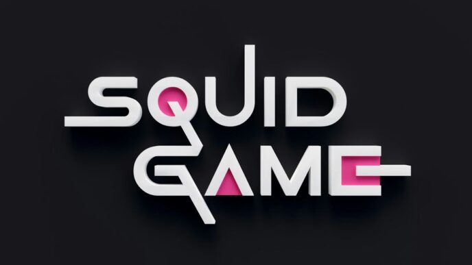 a logo for a video game called squid game