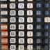 black and white number buttons