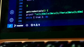 a computer screen with a blue background