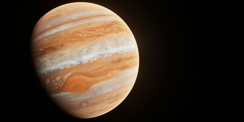 a close up of a planet with a black background
