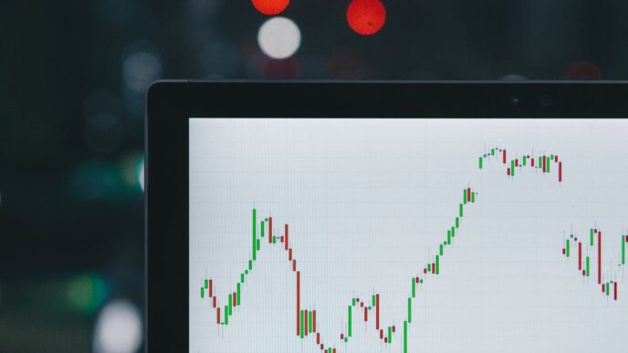 selective focus photography of graph