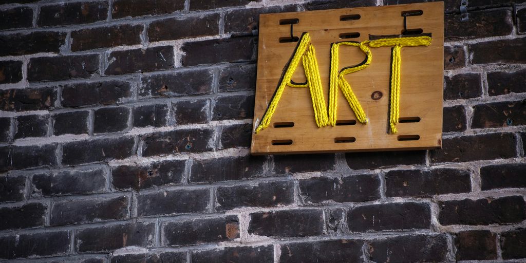 brown and yellow signage