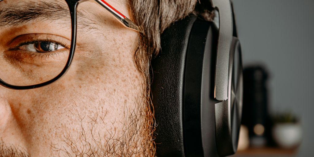 a man wearing headphones