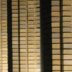 white and black window blinds