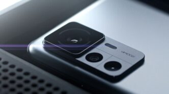 a close up of a cell phone on a table
