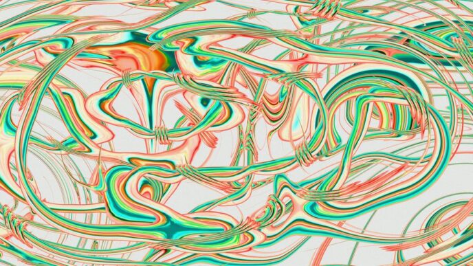 A picture of a bunch of different colored lines