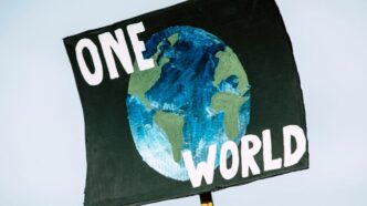 One World signage