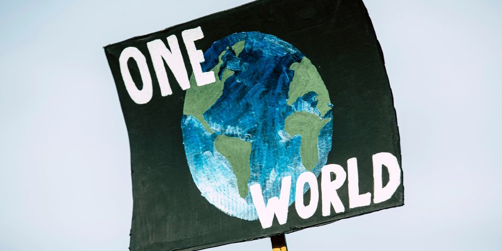 One World signage