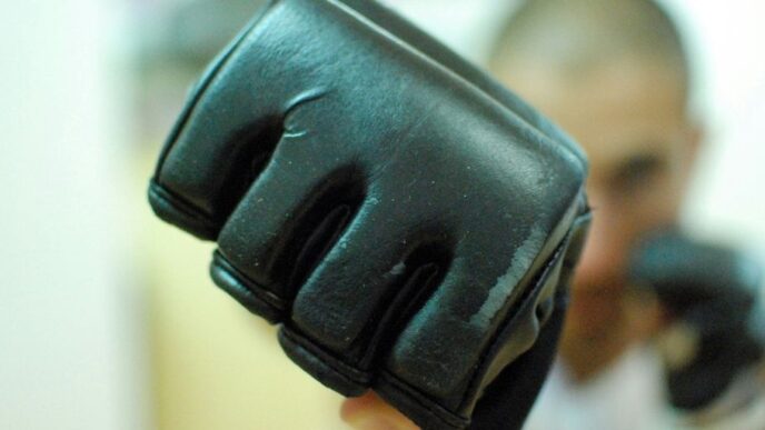 selective focus photo of black gloves