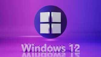 a purple and purple background with the words windows 12