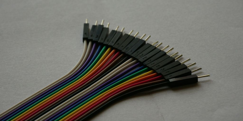 A close up of a bunch of wires on a table
