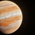 a close up of a planet with a black background