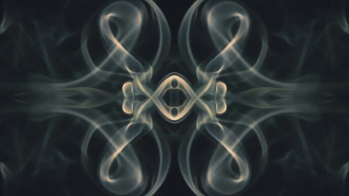 a picture of smoke with a black background