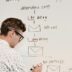 man writing on whiteboard