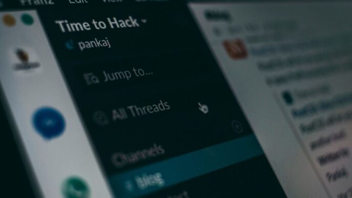 computer screen showing blog