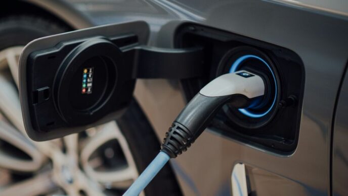 black and white usb cable plugged in black device