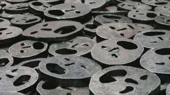 selective focus photography of face ornaments